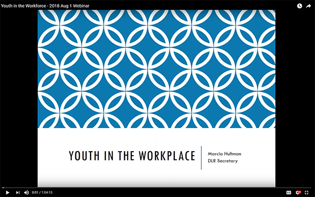 Employer Webinar about Youth in the Workforce
