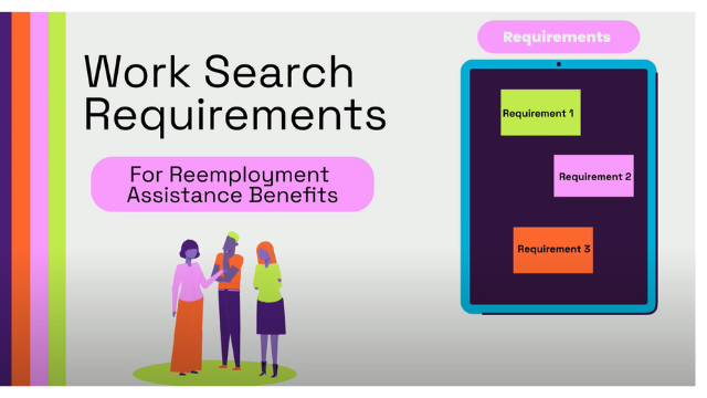 Video - Reemployment Assistance Benefits - Work Search Requirements (You Tube) Video - Reemployment Assistance Benefits - Work Search Requirements (You Tube)