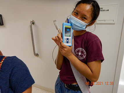 Practicing with respiratory therapy equipment