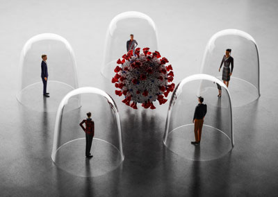 business people with COVID-19 image